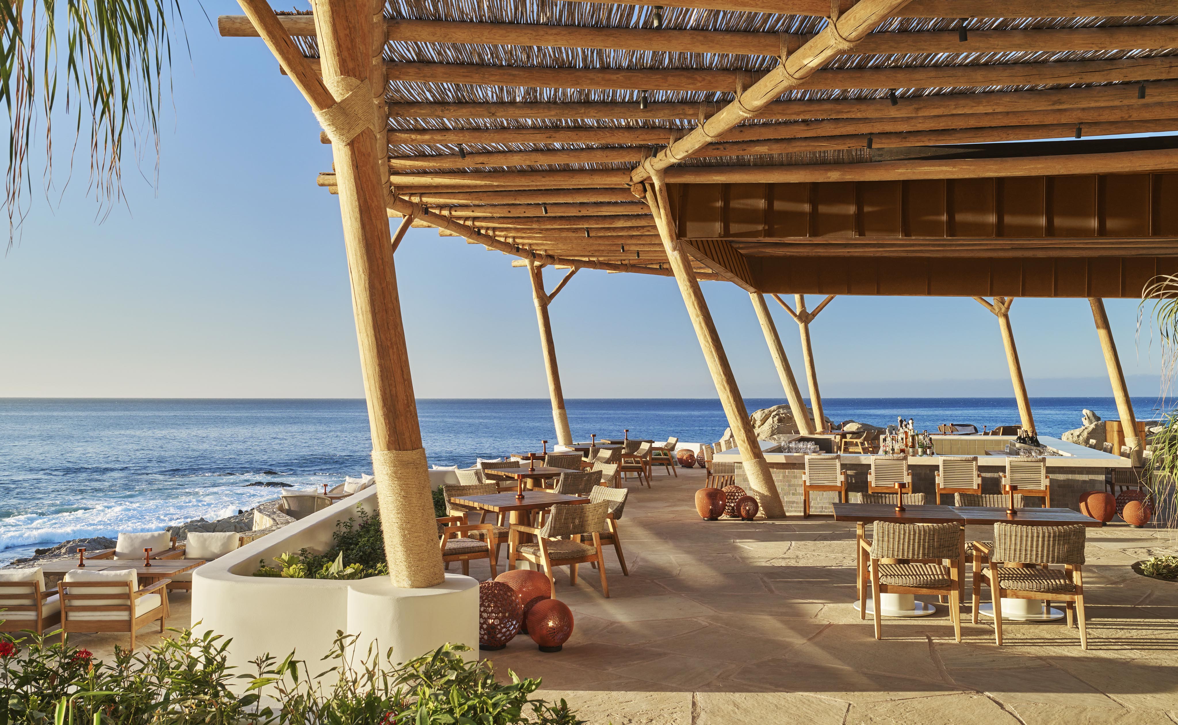 Cove Club Cabo Del Sol elevated open air dining at coastline